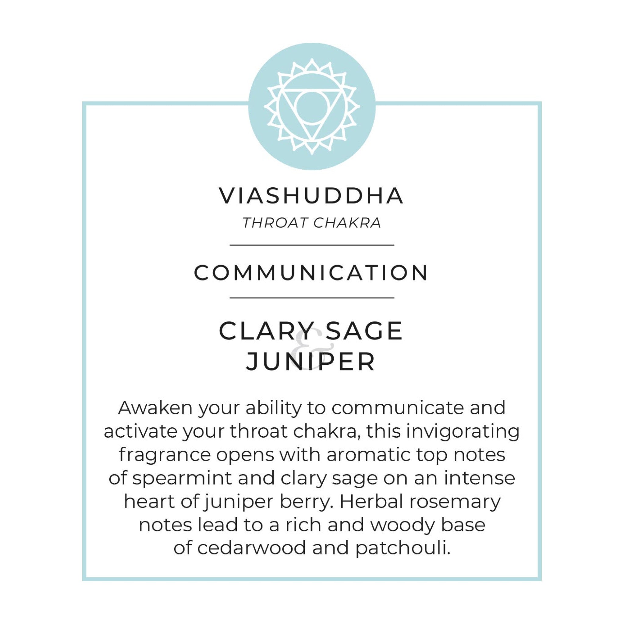 Clary Sage & Juniper Scented Candle | Communication | Energies Collection