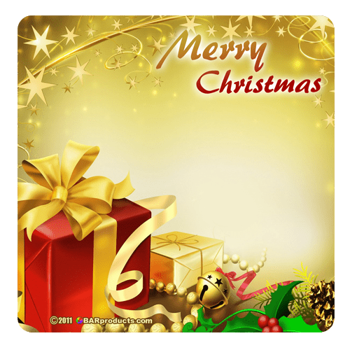 Kolorcoat™ Square Foam Coasters (4 Pack) - Merry Christmas